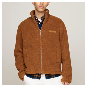 Tommy Hilfiger Textured Teddy Fleece Zip-Thru Sweatshirt